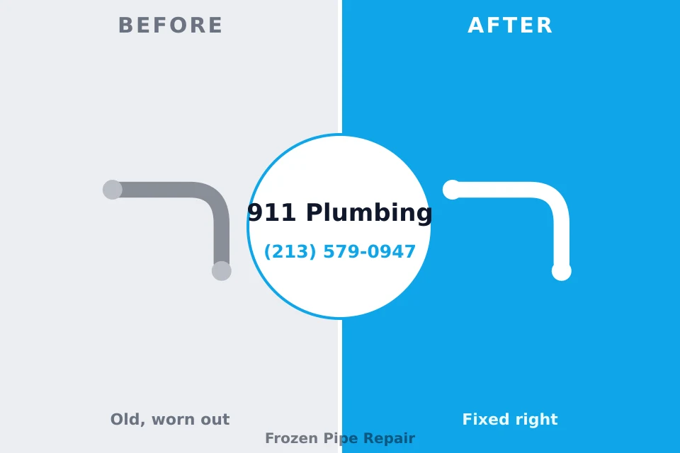 Before and after: plumbing repair Five Points, FL